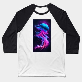 Bioluminescent Jellyfish Baseball T-Shirt